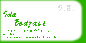 ida bodzasi business card